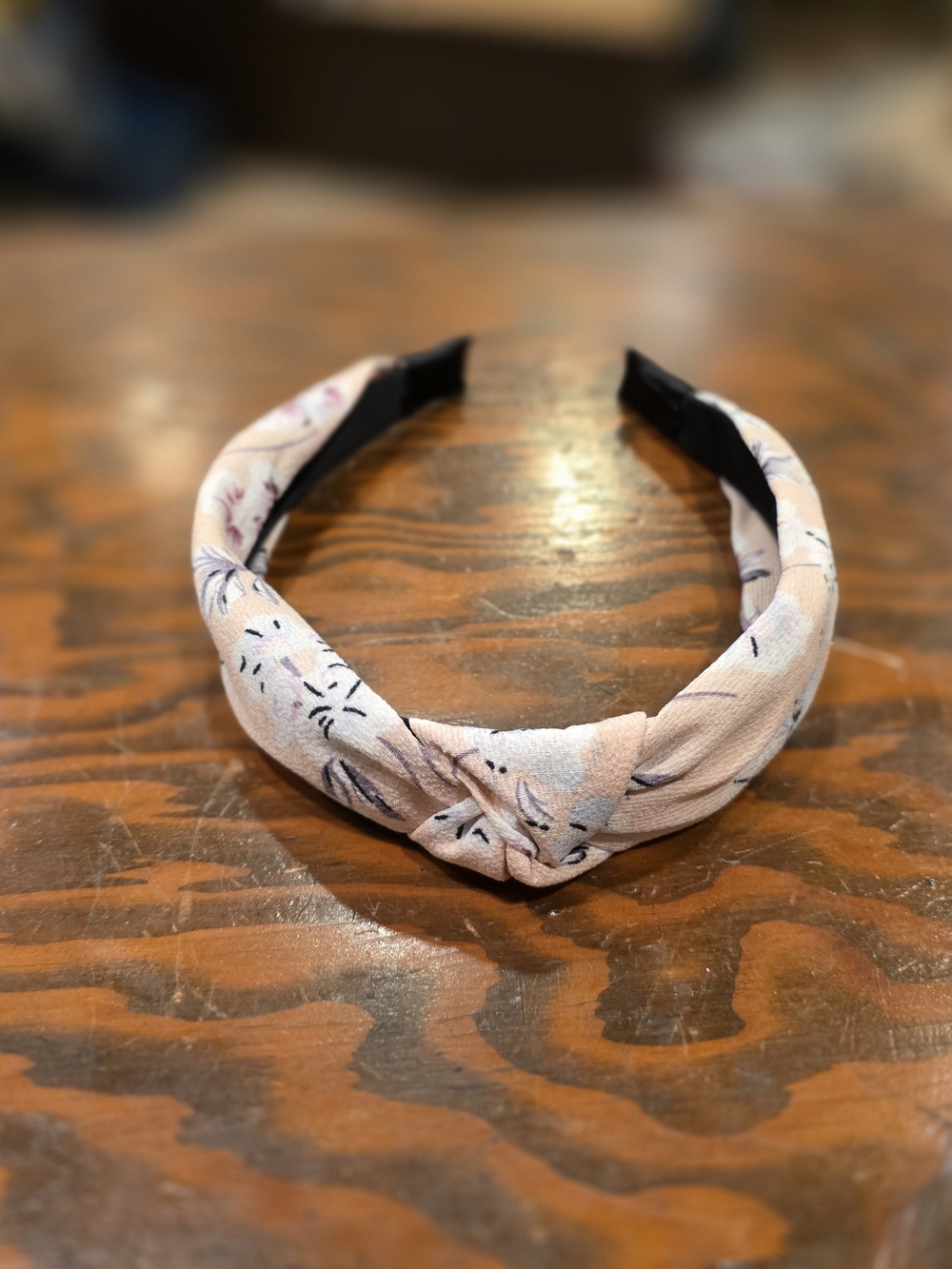 Pink Floral Knot Headband